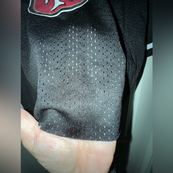 SAN FRANCISCO 49ERS AUTOMATIC DOWN LIGHTWEIGHT TOP WITH STRIPED SLEEVE Sz M NWT - Picture 5 of 15